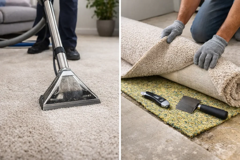 Carpet Cleaning vs Replacement Cost Compared